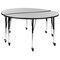 Flash Furniture Round 60 W, 60 L, 30 H, Chrome, Laminate, Particleboard, Steel, Grey XU-GRP-A60-HCIRC-GY-T-A-CAS-GG - alternate 5